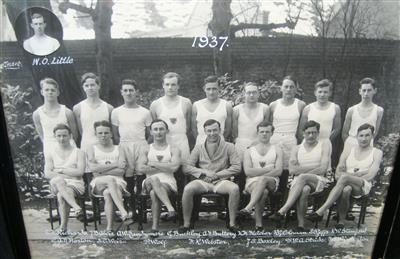 cc01199 1937 athletics.jpg; cc01199; 1937 Athletics team; Photograph